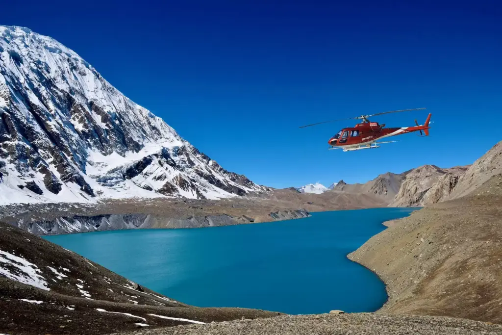 Tilicho lake nepal helicopter tour