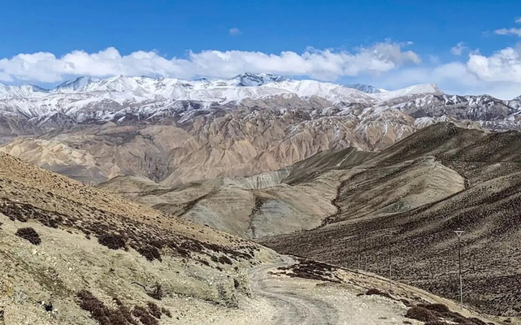 Beautiful mountain and landscape view from upper mustang