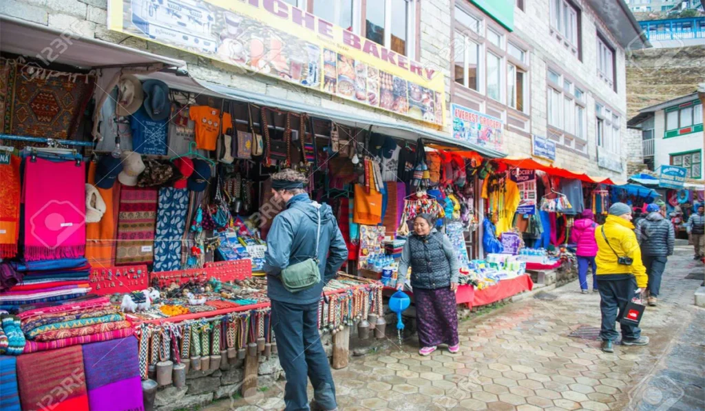 Namche Bazaar - Shopping area in Namchee Bazaar