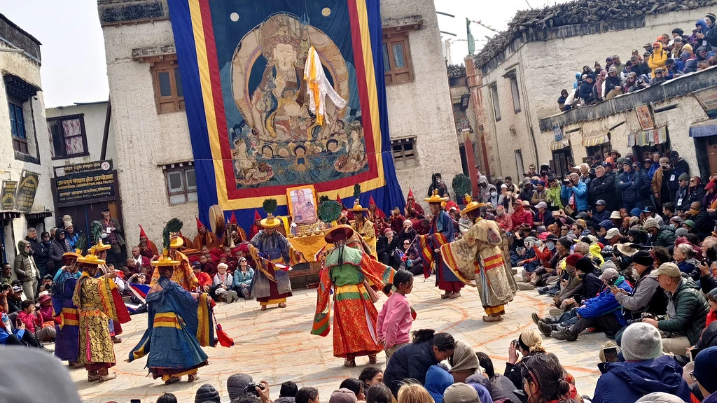 Tenchi Festival celebration with locals and visitors in Lo Manthang