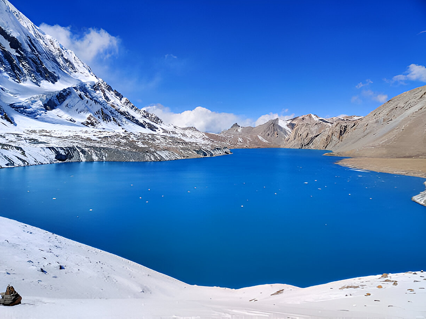 Ice Lake in winter - Manang Attraction