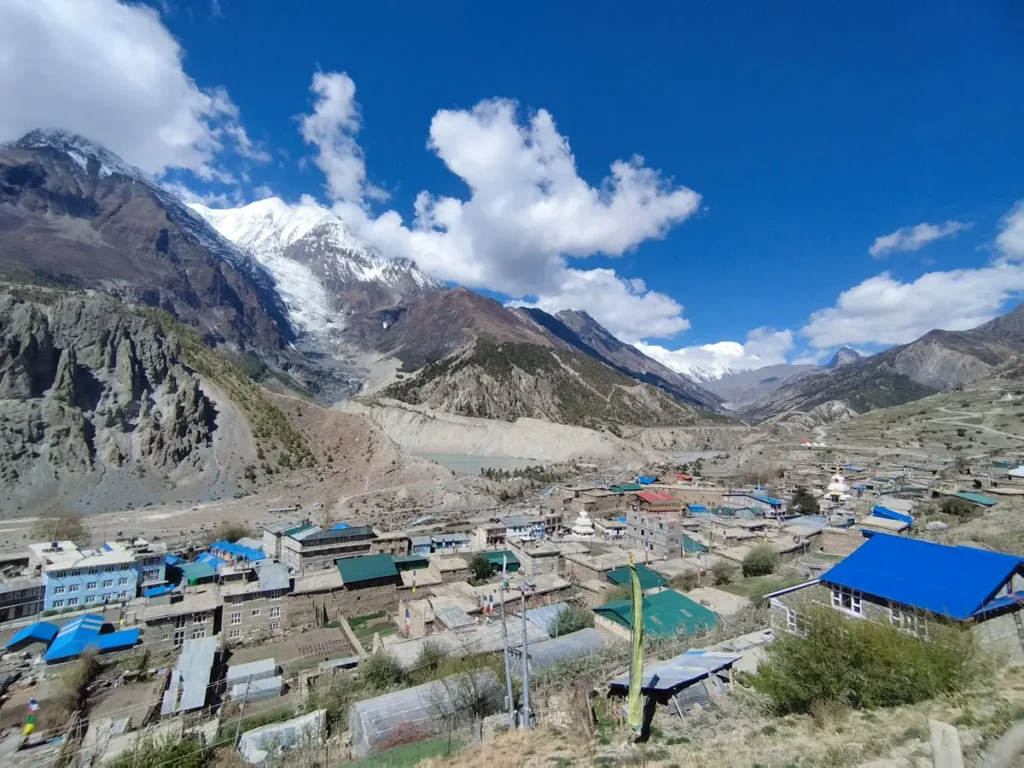 Beautiful landscape of Manang village