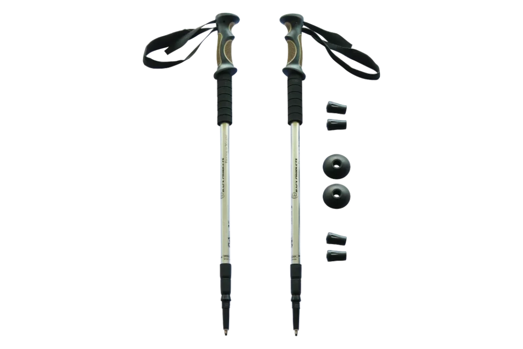 Trekking poles for supporting the climbing